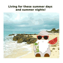 Summer Gnomes Beach GIF - Summer Gnomes Beach Food GIFs