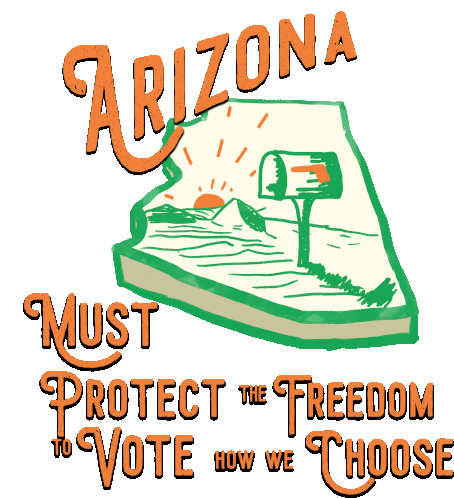 Arizona Must Protect The Freedom Freedom Sticker - Arizona Must Protect The Freedom Freedom Freedom To Vote How We Choose Stickers
