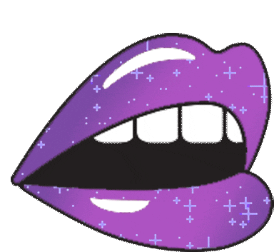 Purple Lips Sticker - Purple Lips Stickers