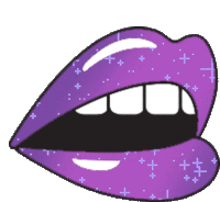 Purple Lips Sticker - Purple Lips Stickers