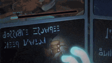 a hand is pressing a button in front of a screen that says ' e2jv9ee '
