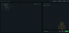 a screenshot of a computer screen with a crown and the word kris on it