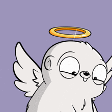 a cartoon of an angel with the words " you dropped this " above it
