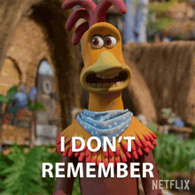 I Don'T Remember Rocky GIF - I Don'T Remember Rocky Chicken Run Dawn Of The Nugget GIFs