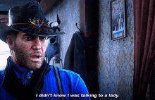 Arthur Morgan I Didnt Know I Was Talking To A Lady GIF - Arthur Morgan I Didnt Know I Was Talking To A Lady Rdr2 GIFs