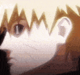 a close up of a person 's face with a blurred background and a few lines on it .