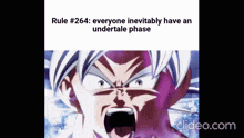 rule # 264 : everyone inevitably have an undertale phase with a picture of a man screaming .