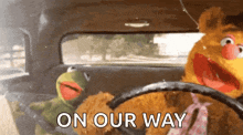 Drive Happy But Carefree Kermit GIF - Drive Happy But Carefree Kermit Muppets GIFs