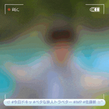 a blurred image of a person is being recorded with the word rec at the top