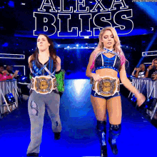 Alexa Bliss Nikki Cross GIF - Alexa Bliss Nikki Cross Womens Tag Team Champions GIFs