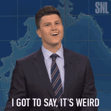 I Got To Say Its Weird Colin Jost GIF - I Got To Say Its Weird Colin Jost Saturday Night Live GIFs