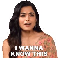 I Wanna Know This Rashmika Mandanna Sticker - I Wanna Know This Rashmika Mandanna Pinkvilla Stickers