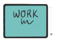 a sign that says work in progress on it