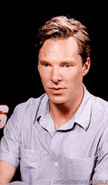 a close up of a man 's face with the words ohgobenny tumblr visible