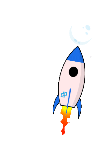 To The Moon Rocket Sticker - To The Moon Rocket Crypto Stickers