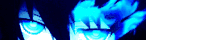 a close up of a person 's face with blue eyes and a blue background .