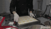 a person in a kitchen with the words made in animatica on the bottom right
