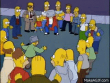 The Simpsons Fight GIF