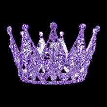 a purple crown with a black background is displayed