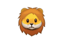 lion baby emoji cute