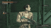 a video game screen shows a man with a tattoo on his eye and says  1397 kills