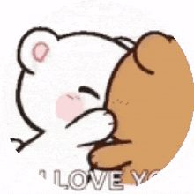 milk and mocha cute bear kissing love
