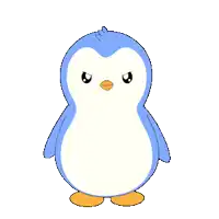 a cartoon penguin with smoke coming out of his ears