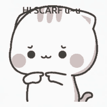 Scarf Hi GIF - Scarf Hi Cat GIFs