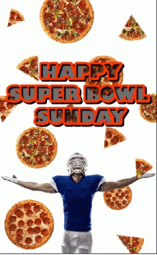 Happy Super Bowl Sunday Pizza Sticker - Happy Super Bowl Sunday Super Bowl  Pizza - Discover & Share GIFs