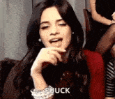 Camila Cabello Thinking GIF - Camila Cabello Thinking Finger Bite GIFs