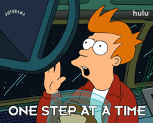 one step at a time philip j fry futurama step by step stage by stage