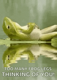Frog Chill GIF - Frog Chill Thinking Of You GIFs