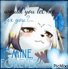 a picture of a fox with the words " would you let me fix you "