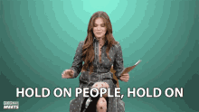 Hold On People Hold On Hailee Steinfeld GIF - Hold On People Hold On Hailee Steinfeld Popbuzz GIFs