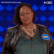 Thinking Janelle GIF - Thinking Janelle Family Feud Canada GIFs
