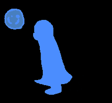 a pixel art of a person holding a bubble