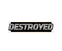 a logo for a company called destroyed with a white background .