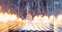 Olympic Fire Igniting The Olympic Fire GIF - Olympic Fire Igniting The Olympic Fire Olympic Torch GIFs
