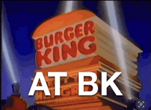 a burger king sign that says atbk in white letters