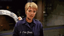 I'M Fine Amanda Tapping GIF - I'M Fine Amanda Tapping Stargate GIFs