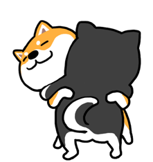Husky And Shiba 二哈萌柴微信表情 Sticker - Husky And Shiba 二哈萌柴微信表情 Hug Stickers