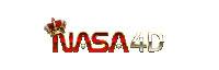 a logo for nasa 4d with a crown on top