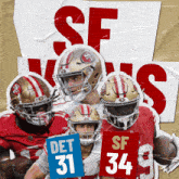 San Francisco 49ers (34) Vs. Detroit Lions (31) Post Game GIF - Nfl National Football League Football League GIFs
