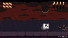 a video game screen shows a clown being killed by another clown and says true
