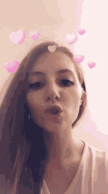 love kiss selfie filter hearts