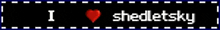 a sign that says i love sheletsky with a heart in the middle