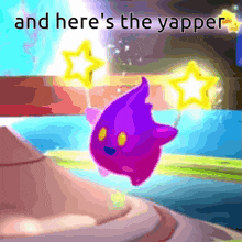 a picture of a cartoon character with the words " and here 's the yapper " below it