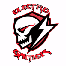 electro gamer logo cool skull thunder