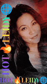 a picture of a woman with the words hot eddy on the bottom right