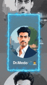 a picture of a man with the name dr.medo on the bottom